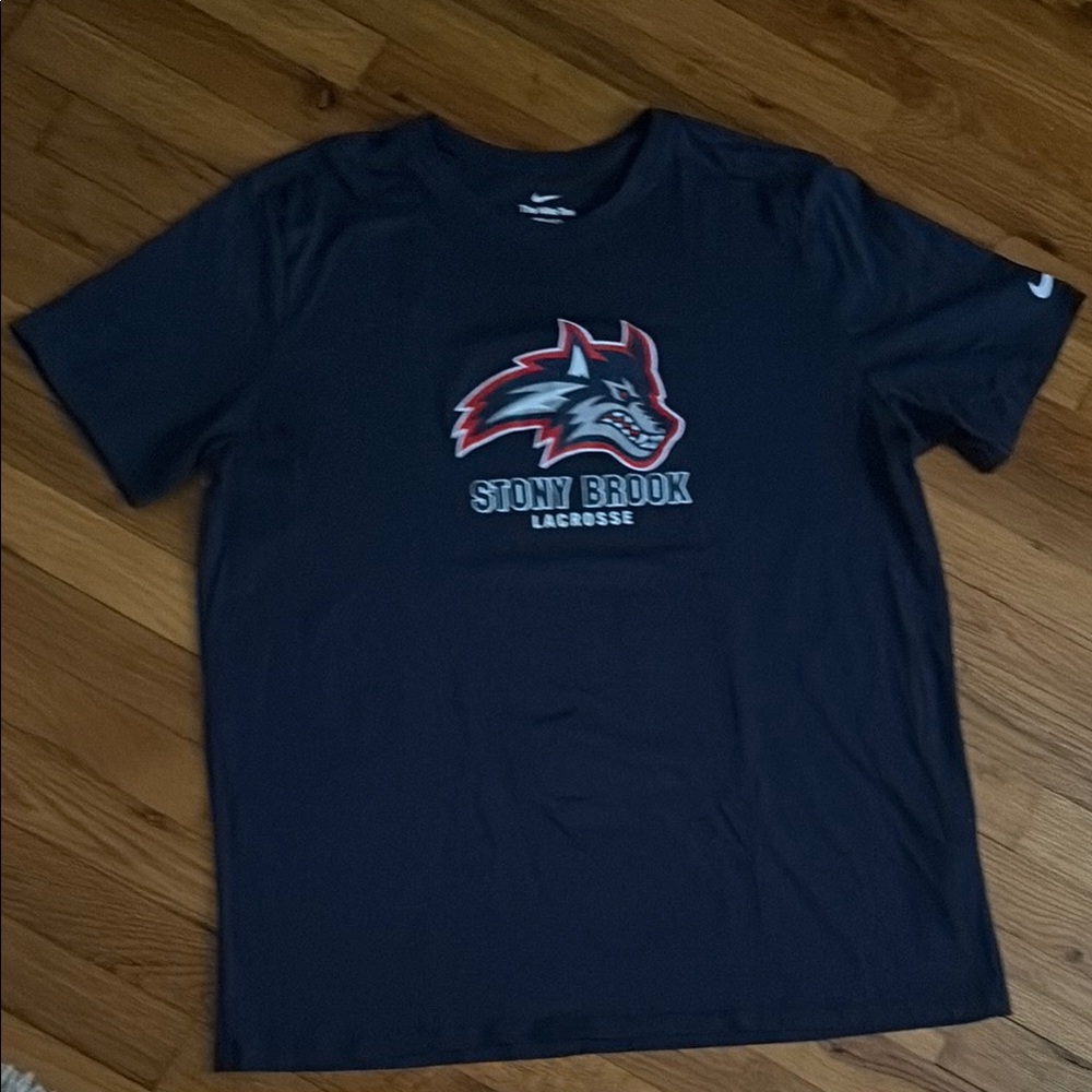 Nike SBU Stony Brook Lacrosse Blue Short Sleeve Tee